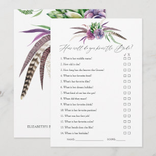 Invitation Mystical Succulents jeu de Fête des mariées