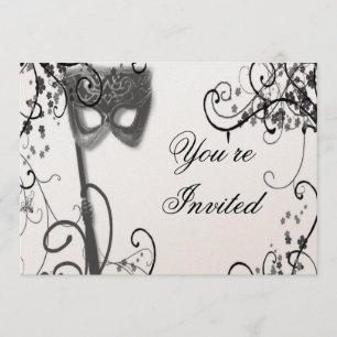 Invitation mystique de BW de mascarade