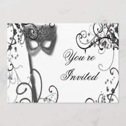 Invitation mystique de BW de mascarade