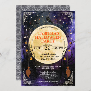 Invitation mystique du parti Halloween