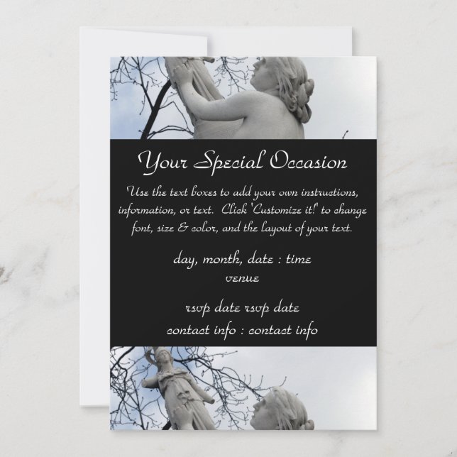 Invitation Mythe grec : Cassandra et Pallas (Devant)