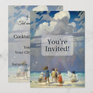 Invitation N.C. Wyeth Le Géant 1923 Illustration Vintage