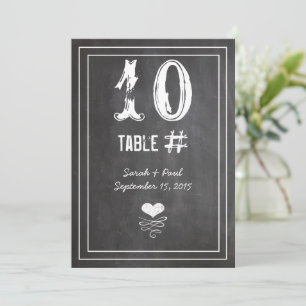 Invitation N° de table vintage Floral Mariage damassé