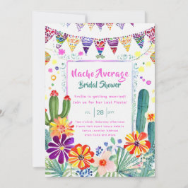 Invitation Nacho Fête des mariées moyenne Dernière Fiesta