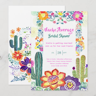 Invitation Nacho Fête des mariées moyenne Dernière Fiesta