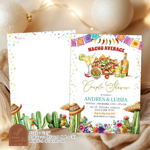 Invitation Nacho Margaritas Moyenne Floral Couple Douche