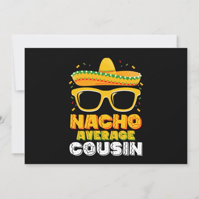 Invitation Nacho Moyenne Cousin Famille Cinco De Mayo (Devant)