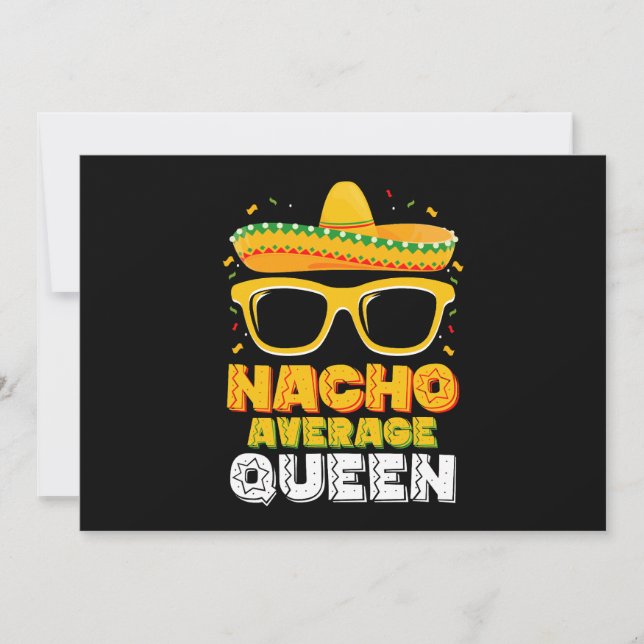 Invitation Nacho Moyenne Queen Girl Famille Cinco De Mayo (Devant)