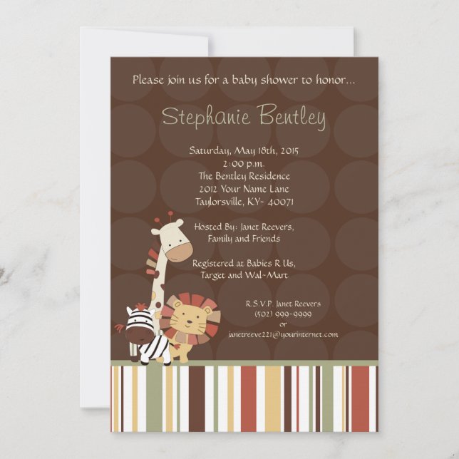 Invitation Nali Jungle 5x7 (Devant)