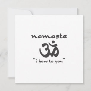 Invitation Namaste - Je vous salue