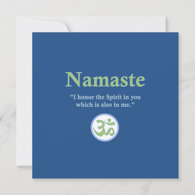 Invitation Namaste signifiant Om Symbole (Devant)