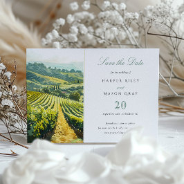 Invitation Napa Valley Vineyard Save the Date Mariage