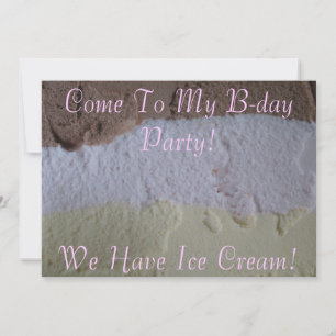 Invitation Napolitain "Nous avons la crème glacée" B-Day Invi