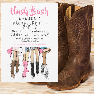Invitation Nash Bash Enterrement de Vie de Jeune Fille / Trib