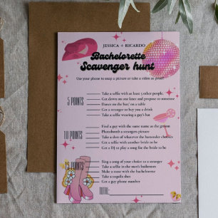 Invitation Nashville Bachelorette scavenger chasse photo jeu