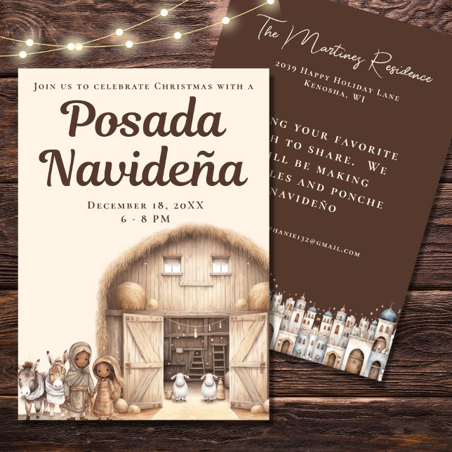 Invitation Nativité Festive Mexicaine Posada Navideña (Créateur téléchargé)