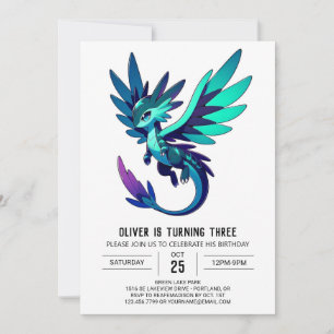 Invitation Nature Majestic Dragon Anniversaire