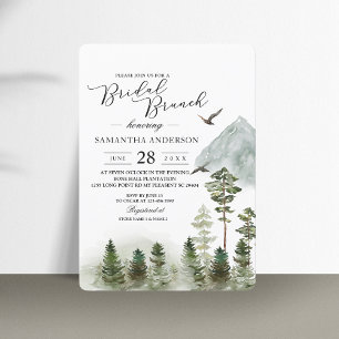 Invitation Nature moderne Forêt verte Aquarelles