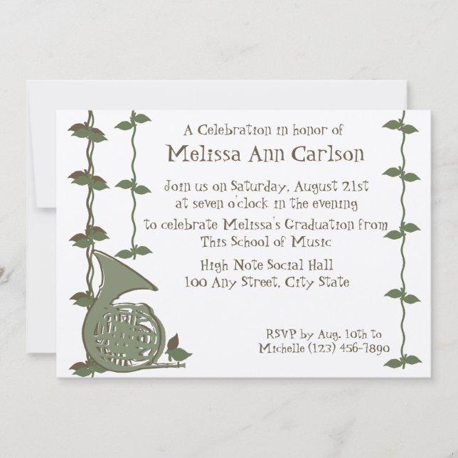 Invitation Nature musicale/ Corne française (Devant)