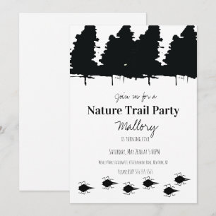 Invitation Nature Trail Woods Aventure Anniversaire