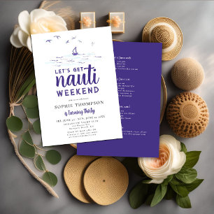 Invitation Nauti Nautical Boat Party 30e anniversaire