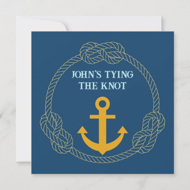 Invitation Nautical Bachelor Party (Devant)