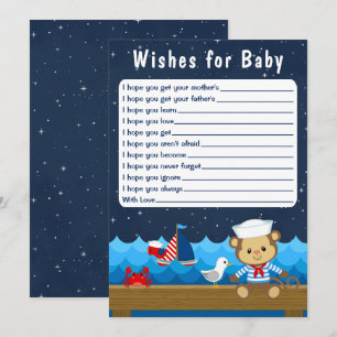 Invitation Nautical Boy Monkey Red et Navy Wives For Baby