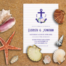 Nautical Floral Stripes Wedding