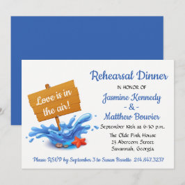 Invitation Nautical Navy Blue Rehearsal