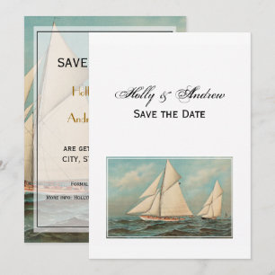 Invitation Nautical Vintage Yachts Racing #1 Enregistrer la d