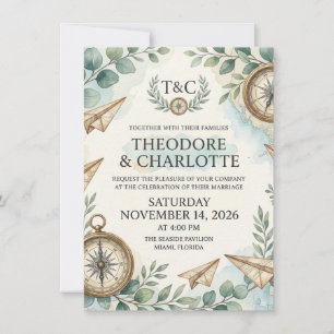 Invitation Nautical Watercolor Charm