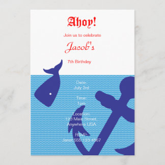 Invitation Nautique "Ahoy"