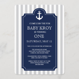 Invitation nautique de baby shower