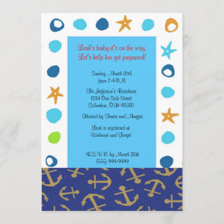 Invitation nautique de baby shower