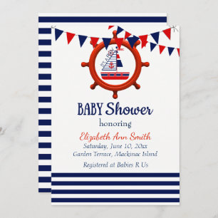 Invitation nautique de baby shower