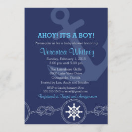 Invitation nautique de baby shower, oh ! Son un