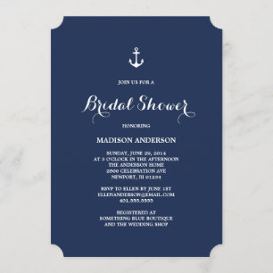 Invitation nautique de Fête de la mariée de  