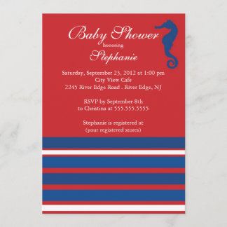 Invitation nautique moderne de baby shower