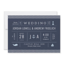 Invitation nautique pour les Mariages de la Nouvel