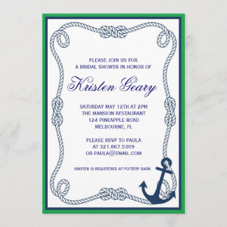 INVITATION NAUTIQUE VERTE ET MARINE