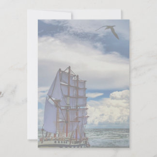 Invitation Navire en mer - Opacité inférieure