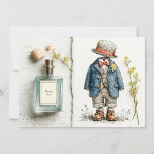 Invitation Navy Baby Boy 1er Anniversaire & Croquis de parfum