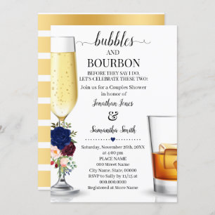Invitation Navy Bubbles & Bourbon avant que je ne prenne des 