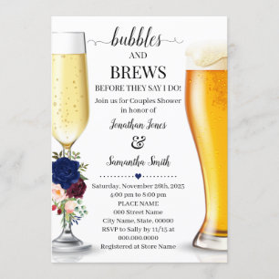 Invitation Navy Bubbles et brumes avant que je ne prenne des 
