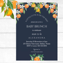 Navy Un Petit Cutie Orange Citrus Baby Brunch