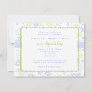 Invitation Ne m'oubliez pas ~ baby shower de jardin