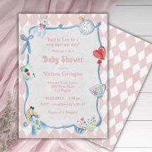 Ne pas être en retard Alice dans le Baby shower ro