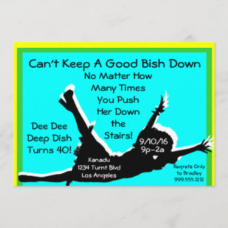 Invitation Ne peut pas garder un bon bish vers le bas Invitat