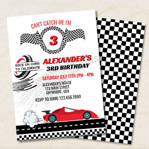 Invitation Ne peux pas m'attraper Je suis un garçon de 3 ans 