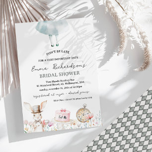 Invitation Ne sois pas en retard Alice dans la Fête des marié